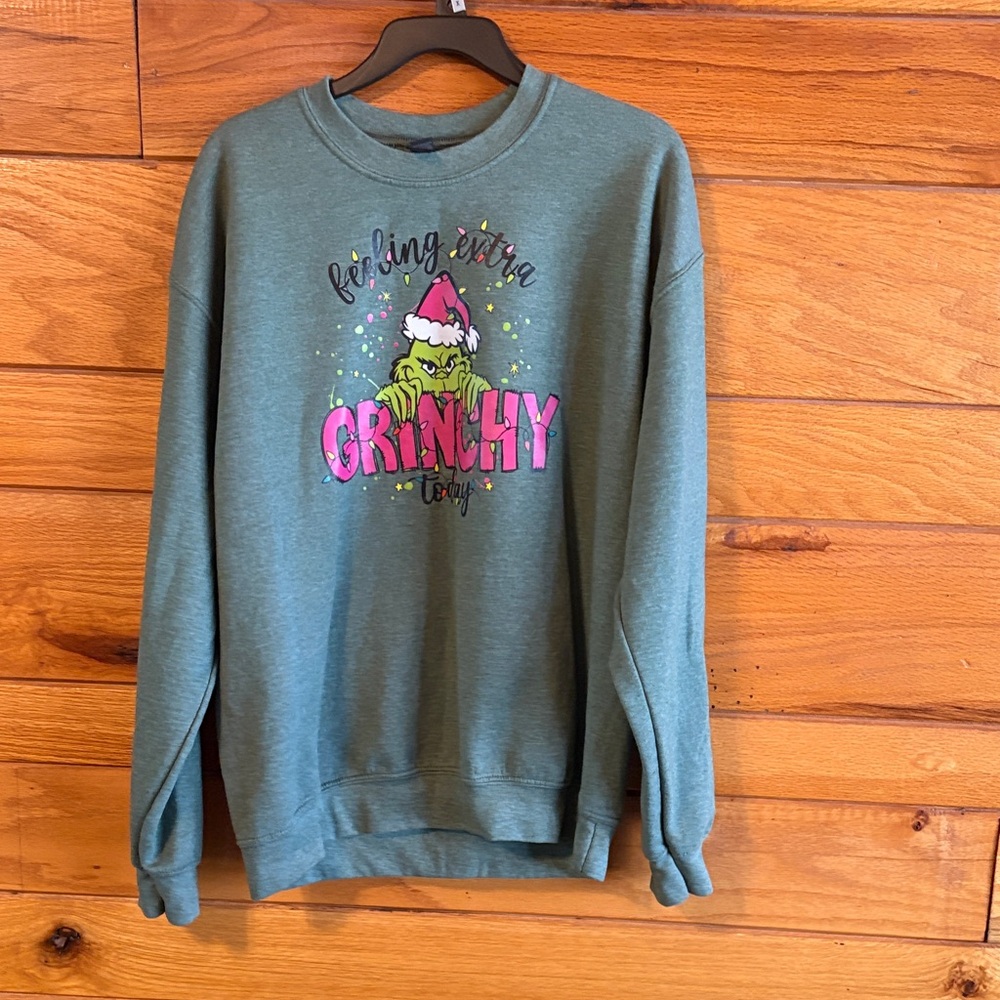 Green Grinch Graphic Sweatshirt